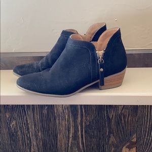 Just fab black suede booties